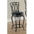 thumbnail image 2 of Adamsville Upholstered Swivel Counter Height Stool Black, 2 of 3