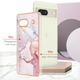 thumbnail image 5 of Compatible avec Google Pixel 7A Étui Souple Motif Marbre Couverture de Protection Améliorée pour Appareil Photo et Écran, 5 of 5
