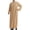 Khaki, variant on Wyobmus Men's Muslim Robe Solid Color Middle Round Collar Robe Long Style Long Sleeve Pullover Long Shirt Fashion Casual Robe Black