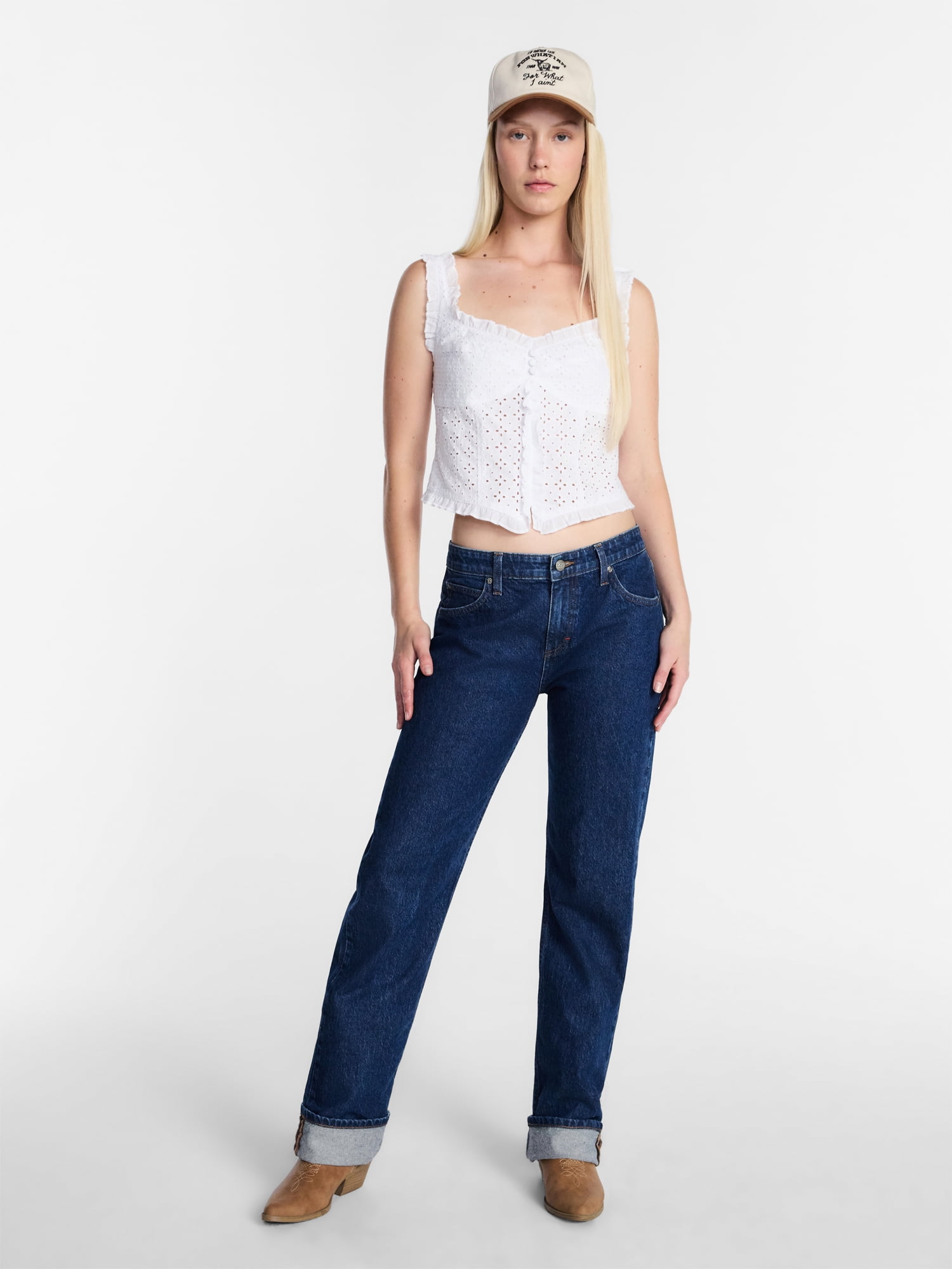 Kacey Lee Women's Eyelet Top, Sizes XS-XXL
