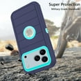 thumbnail image 3 of Asuwish Compatible with iPhone 17 Pro Max 6.9 inch Phone Case Hybrid Rugged Shockproof Hard Protective Drop Proof Full Body Heavy Duty Mobile Cell Cover for i Phone17 17P i17 17ProMax Women Men Blue, 3 of 6
