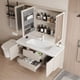 thumbnail image 4 of Light Luxury Wall Mounted Bathroom Cabinet With Smart Little Bear Mirror Bathroom Floor Vanity Sink Cabinet Bathroom Furniture My Lux Decor Round, 4 of 33