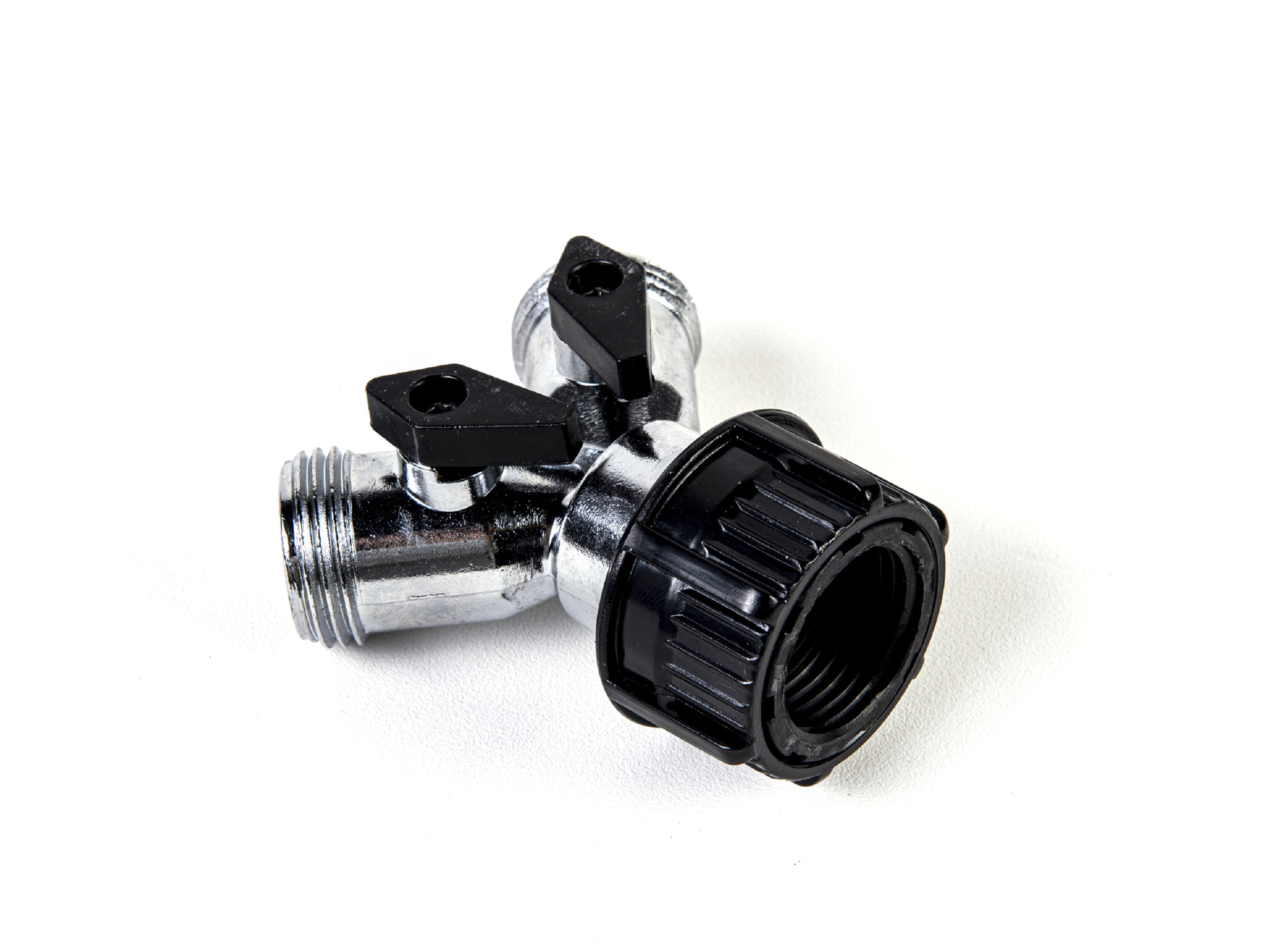 tap or male adapter connection. two-way shut off hose adapter garden hosepipe 