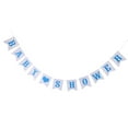 thumbnail image 1 of Niño Colgante Banderín de Papel Baby Shower Bautizo Recién Nacido Banner Bautizo Adorno Azul blanco, 1 of 8