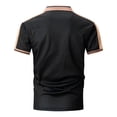 thumbnail image 6 of FUZHIQ Men's Polo Shirts Short Sleeve Color Block Horse Embroidery Casual Golf Polo Breathable Lightweight Business Daily Wear Fashion Collared Tops,XL, 6 of 6