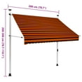 thumbnail image 2 of vidaXL Retractable Awning with Hand Crank Sunshade Shelter for Patio Outdoor, 2 of 6