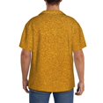 thumbnail image 3 of Fotbe Gold Glitter Camisa Estampada de Manga Corta para Hombre, Casual de Verano, Estilo Playero, Sin Arrugas-X-Large, 3 of 5