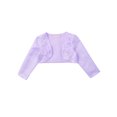 thumbnail image 3 of iiniim Kids Girls Open Front Beaded Wedding Flower Girls Shurg Bolero Cardigan Long Sleeve Princess, 3 of 7