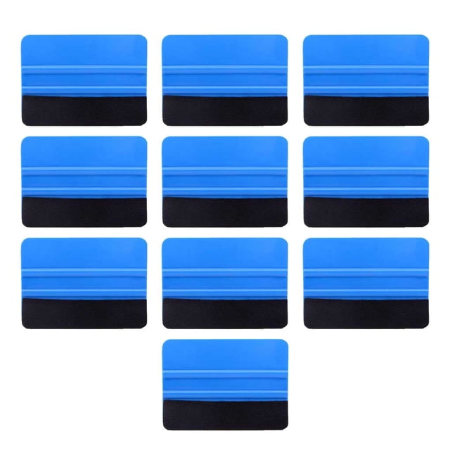 Kenally 10 piezas de raspador de envoltura de coche Universal pegatina decorativa portátil película escurridor decoración automotriz Vehículos, repuestos y accesorios Mis Azul