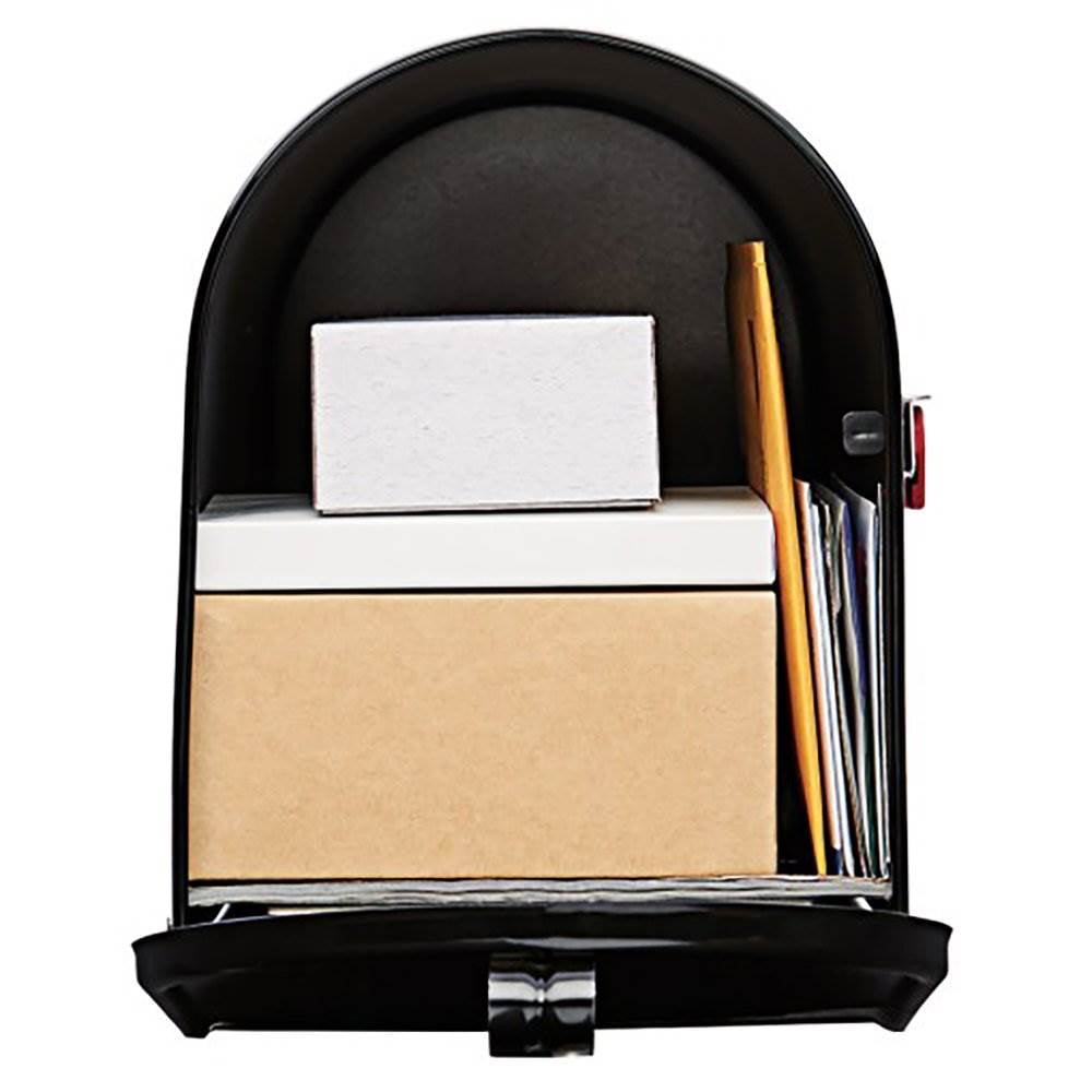 Gibraltar Mailboxes Elite Steel Large Residential Post Mount Mailbox, Black