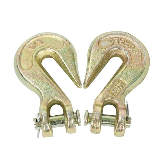 5/16" Clevis Grab Hooks Chain Hook Tie Down Towing Flatbed Truck Trailer 2PCS
