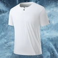 thumbnail image 1 of pstuiky camisetas para hombre, Blusas/camisetas casuales de verano para hombre, de color liso y cuello redondo camisetas de hombre xxl, 1 of 9