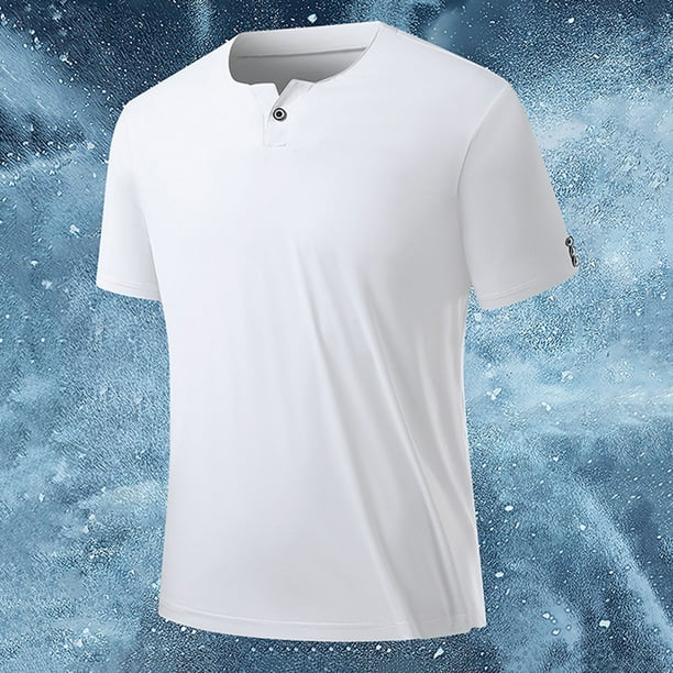 pstuiky camiseta de hombre, Blusas/camisetas casuales de verano para hombre, de color liso y cuello redondo camisas casuales para hombre l