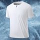 thumbnail image 1 of pstuiky camiseta de hombre, Blusas/camisetas casuales de verano para hombre, de color liso y cuello redondo camisas casuales para hombre l, 1 of 9