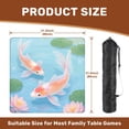 thumbnail image 2 of Mahjong Mat 31.5" x 31.5" Fish Swimming Tranquil Pond Lotus Flowers Lily Pads Soft Pastel Non-Slip Noise Reduction American Mahjong Tiles Table Cover for Dominoes Poker Card Board Games Gift, 2 of 8
