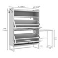 thumbnail image 2 of Uforic 2-Drawer Shoe Cabinet, Slim Farmhouse Shoe Storage for 16 Pairs, Entryway Organizer, White, 2 of 6
