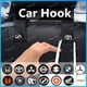 thumbnail image 2 of Un Gancho Para Reposacabezas De Coche De Fibra De Carbono Logotipo Del, 2 of 4