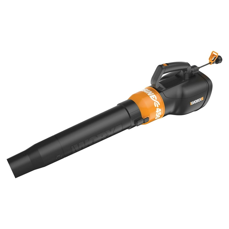 Worx 7.5 Amp, 120 mph, 450 cfm, 2 Speed TURBINE Electric Leaf Blower Worx 7.5 Amp, 120 mph, 450 cfm, 2 Speed TURBINE Electric Leaf Blower