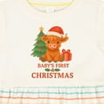 thumbnail image 4 of Inktastic Baby's First Christmas Cute Highland Cow Girls Baby Dress, 4 of 5