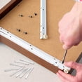 thumbnail image 4 of WHAMVOX 12Ud Sujetadores Metálicos Para Guías De Cajón Plata Con Antiruido Para Hogar, 4 of 8