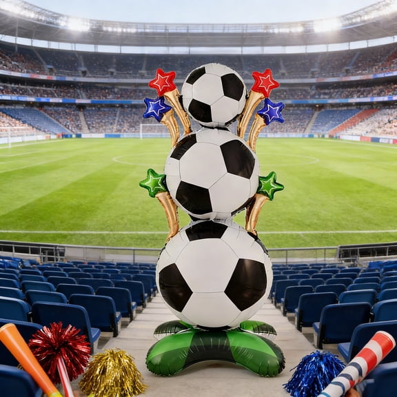 Standing Soccer Ball Balloons,2026 Soccer The World Cup Sports Theme Party Decoration, Soccer League Party Supplies For Boys Men, Birthday And Event Party Decor