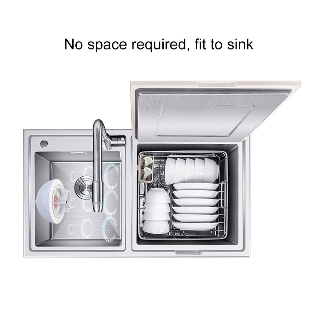 Mini Ultrasonic Dishwasher Portable USB Dish Washing Machine Cleaner Household Small Installation-free Dishwasher for Trip/Apartment/Home/Dorm Multifunctional Kitchen Dishwasher Blue