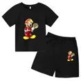 thumbnail image 3 of Conjunto de 2 piezas de camiseta y pantalones cortos de marca Disney de manga corta de verano para niños y niñas, conjuntos de moda para bebés de 2 a 12 años, 3 of 5