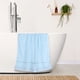 thumbnail image 5 of Toallas de baño grandes de algodón tejido, paquete de 2 toallas suaves, se secan más rápido y son ligeras para el baño, azul 28' x 56', 5 of 7