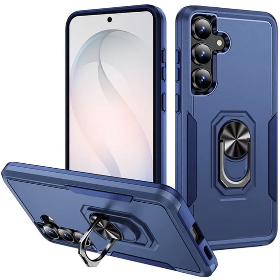 For Samsung Galaxy s26 FE Tough Hybrid With Ring Stand Case - Dark Blue