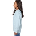 thumbnail image 2 of Hanes Kids' Garment Dyed Long Sleeve T-Shirt Soothing Blue M, 2 of 8