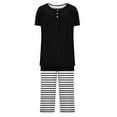 thumbnail image 4 of Ensembles de Pyjama pour Femmes 2 Pcs, Blouse Décontractée à Col Rond à Manches Courtes pour Femmes, Pantalon de Mode, Ensemble de Pyjama, 4 of 7
