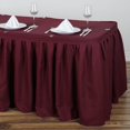 thumbnail image 2 of Efavormart 21ft Burgundy Accordion Pleat Polyester Table Skirt for Kitchen Dining Catering Wedding Birthday Party Decoration Events, 2 of 6