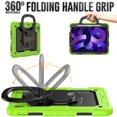 thumbnail image 3 of Case for iPad Air 5th Generation / iPad Air 4th Generation 10.9 inch, 360 Rotating Stand Handle Pencil Holder Shoulder Strap Heavy Duty Shockproof Cover, Lime, 3 of 7