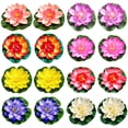 thumbnail image 1 of Flores flotantes, 16 piezas de nenúfares artificiales, flores de loto flotantes, 1 of 8