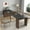 Walnut+black, variant on Dining Table Sets Modern Multifunctional Extendable Dining Table with Outlet, Space Saving Expanding Table with Storage for Party, Weddings, Meetings, Celebrations,Modern Dining Tables