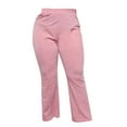thumbnail image 3 of Diufon Womens Plus Size Pants Summer High Waist Straight Pants Casual Solid Color Pants, 3 of 4