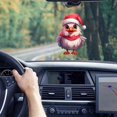 thumbnail image 4 of Pollo navideño de dibujos animados Adorno navideño Colgante Adorno acrílico para el coche Llavero para mochila, 4 of 4