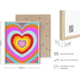 thumbnail image 3 of HAUS AND HUES Heart Pictures For Walls – Y2k Posters For Teen Girls Room Decor Aesthetic Indie Pictures Wall Décor Kidcore Room Décor Prints Aesthetic Rainbow Heart (Framed Beige 16x20), 3 of 6