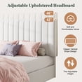 thumbnail image 6 of Amolife Full Size Bed Frame, Platform Bed with Adjustable Velvet-Wrapped Headboard and 4 Storage Drawers, No Box Spring Required, White, 6 of 14