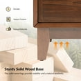 thumbnail image 6 of 3-Drawer Modern Nightstand with Open Compartment Charging Station Metal Knob for Bedroom Walnut, 6 of 9