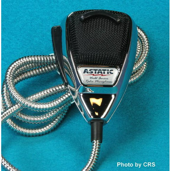 Astatic 636LC Chrome Bruit Annulation 4 Broches CB Radio Micro