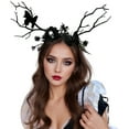 thumbnail image 2 of Halloween Headband Gothic Style Branch Flower Butterfly Haidband Hair Accessories for Women Girls, 2 of 3
