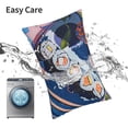 thumbnail image 6 of Rateoe Colorful Sushi Food Art Pattern Decorative Pillow Case,Throw Pillow Covers,Plush Pillow Cover,Soft Pillow Case,Velvet Pillow Case-14"x20", 6 of 6