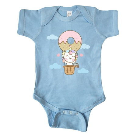 

Inktastic Unicorn Donut Balloon Gift Baby Boy or Baby Girl Bodysuit