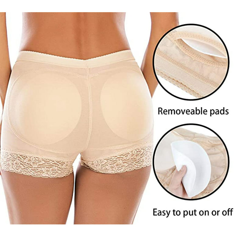 Lilvigor Women Butt Lifter Shapewear Padded Hip Enhancer Control Panty Body  Shaper Seamless Lace Booty Shaper Shorts 