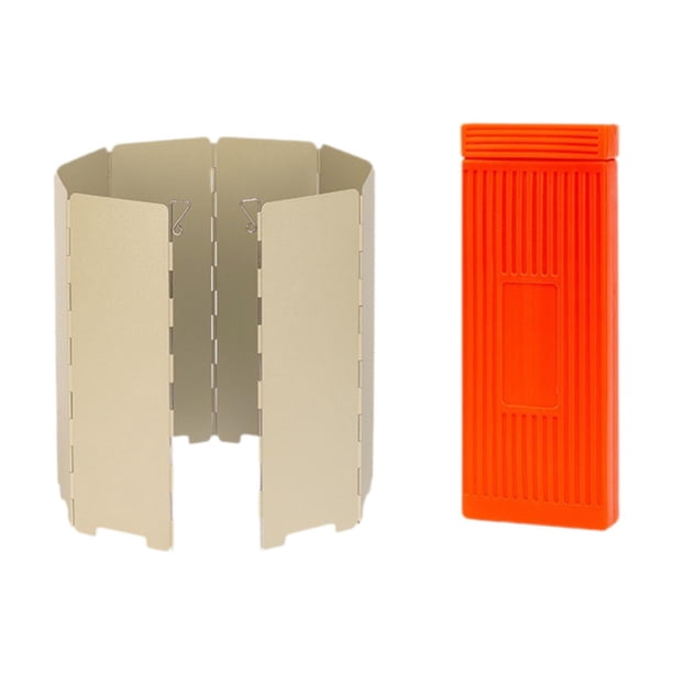 Parabrisas para estufa de camping, protector contra el viento plegable para estufa, parabrisas para exteriores, para Caqui