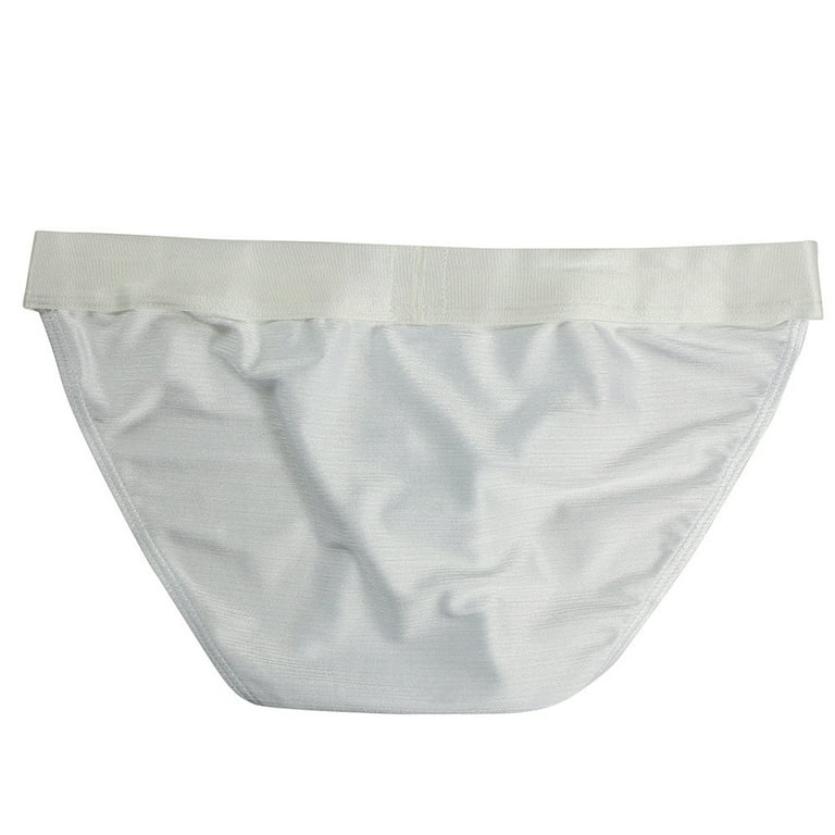 Hanas 2023 Underwear Sexy Gay Underwear Men's Ultr-thin Man Underpants  Breathable Soft White M 