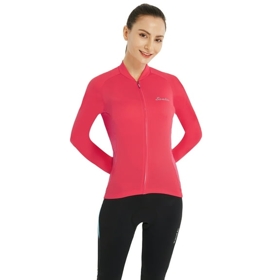 Santic Cycling Jersey Women Long Sleeve Cycling top Ladies Bike Jersey Shirt for Women Breathable