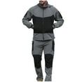 thumbnail image 6 of VBTAPA Rain Suits for Men Lightweight Waterproof Breathable Rain Gear 2 Piece Hooded Raincoat and Matching Pants Set for Fishing Hiking Cycling Gray L, 6 of 7