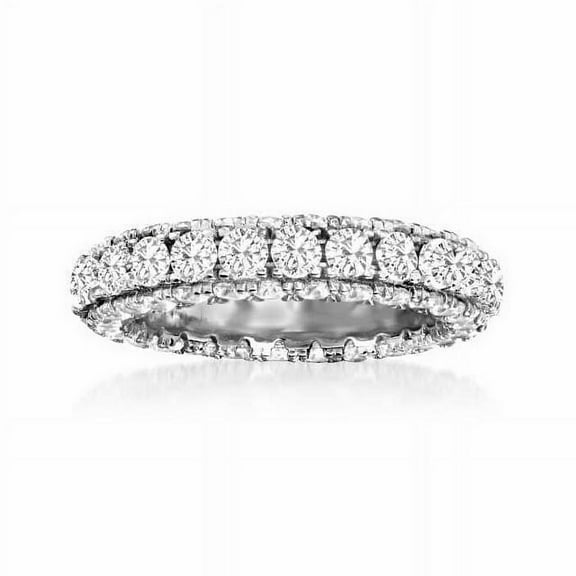 2.50CT Natural Diamond (SI1,I-J) Round Eternity Ring 14K White Gold Fine Jewelry for Unisex Gifts